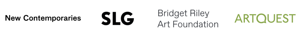 New Contemporaries, SLG, Bridget Riley Art Foundation and Artquest logos