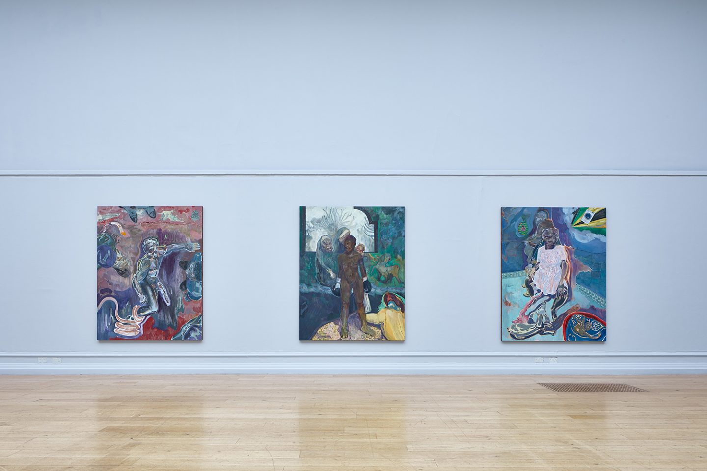 Michael Armitage, The Chapel, installation view at the South London Gallery, 2017. Photo Andy Stagg

