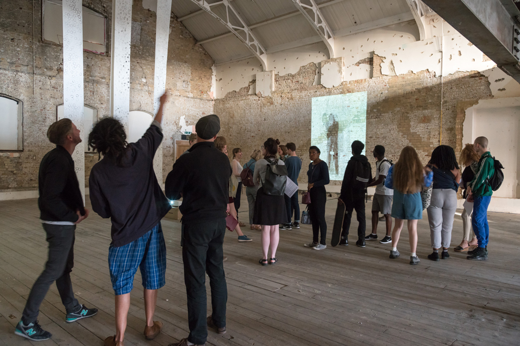 <p><em>Dot Dot Dot</em> a night of art and music by the Art Assassins in collaboration with Alicia Reyes McNamara, July 2017. Photo: Sam Nightingale</p>