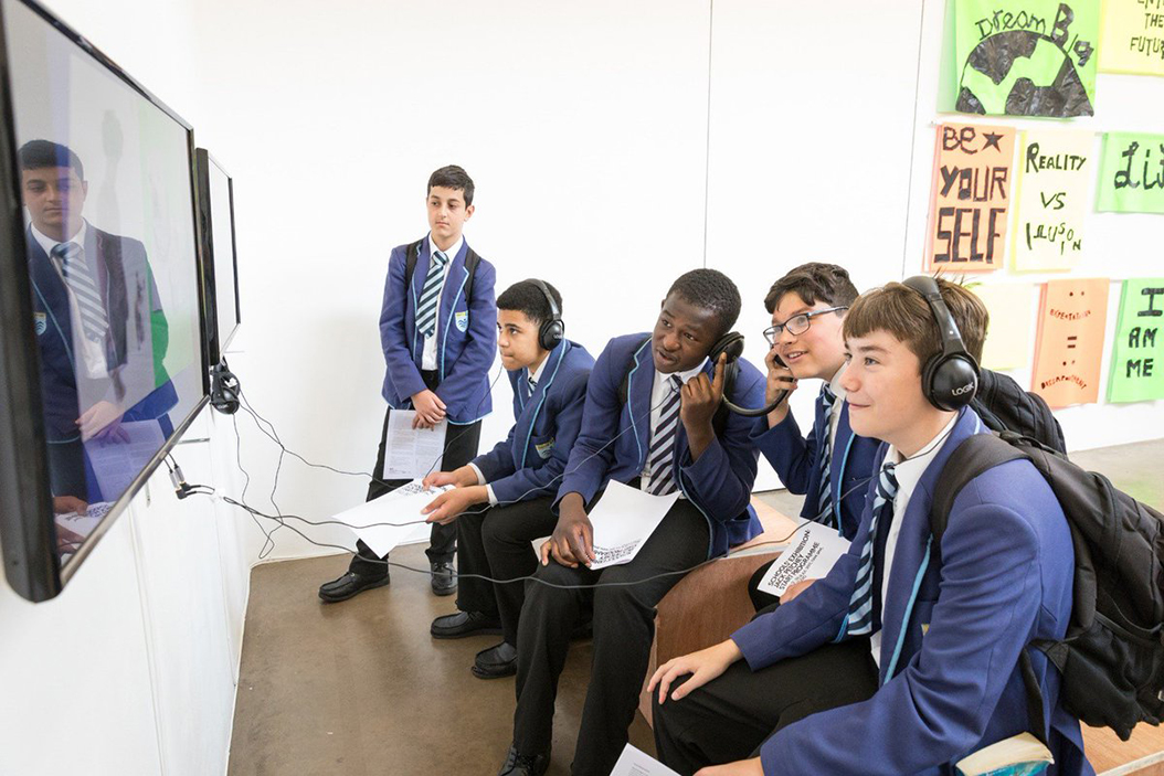 <p>Harris Academy visit to the Jack Petchey exhibition. Photo: Gus Houssein</p>