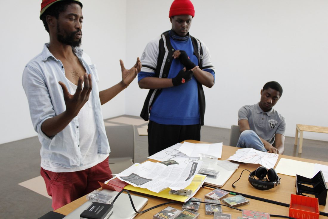 <p>Artist Rangoato Hlasane works with the SLG’s young people’s forum, the Art Assassins.</p>