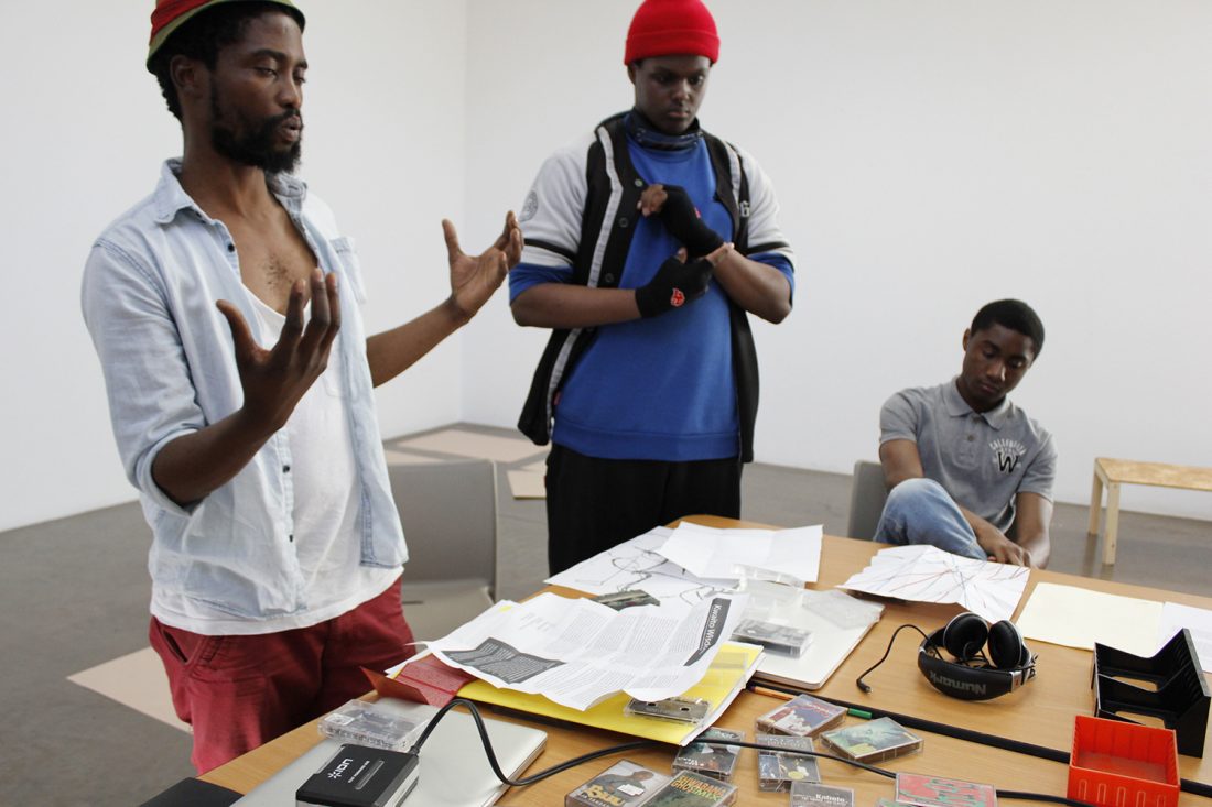 <p>Artist Rangoato Hlasane works with the SLG’s young people’s forum, the Art Assassins.</p>
