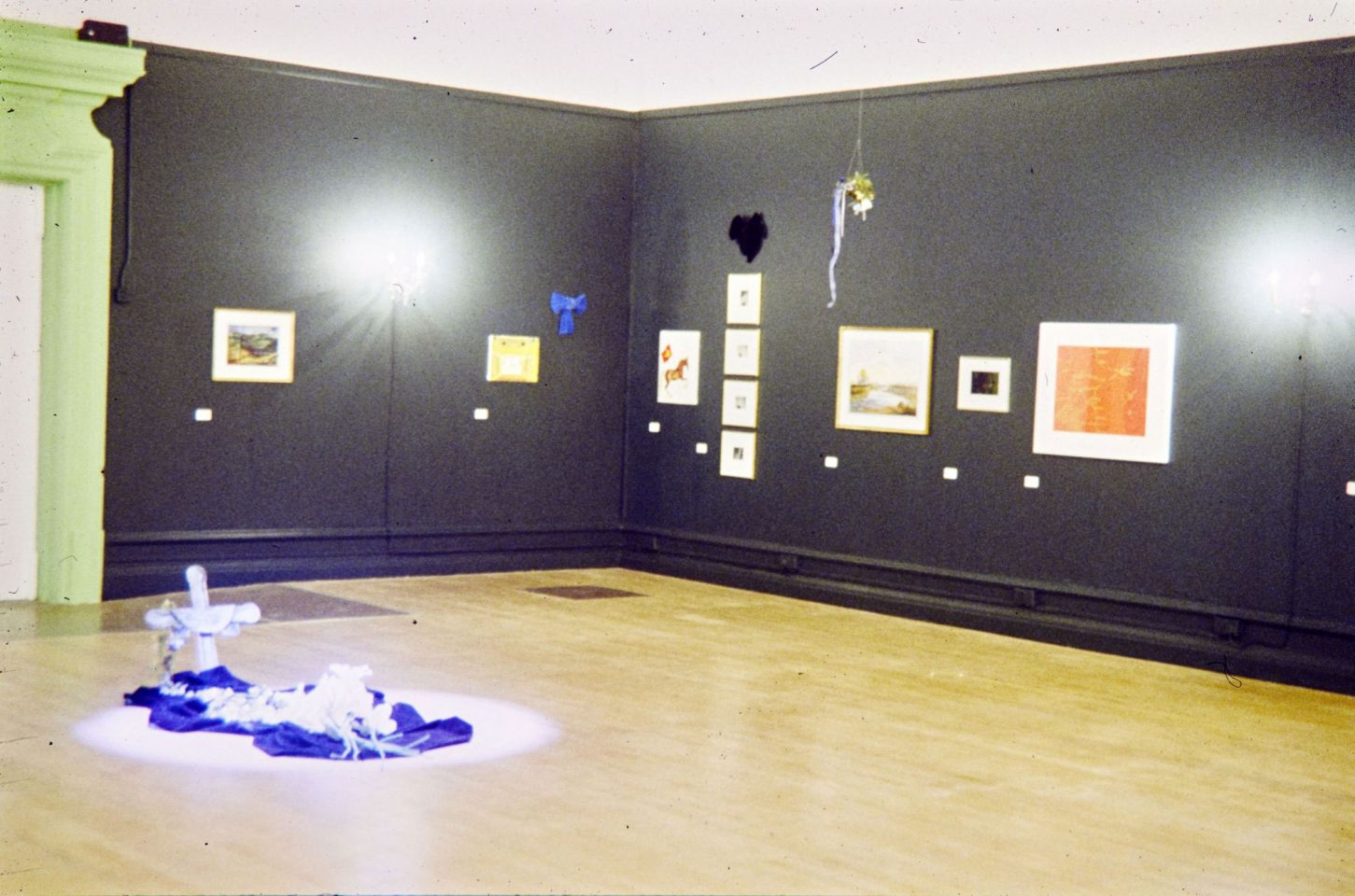 Installation view of Karen Kilimnik&#8217;s 2000 Solo Exhibition.
