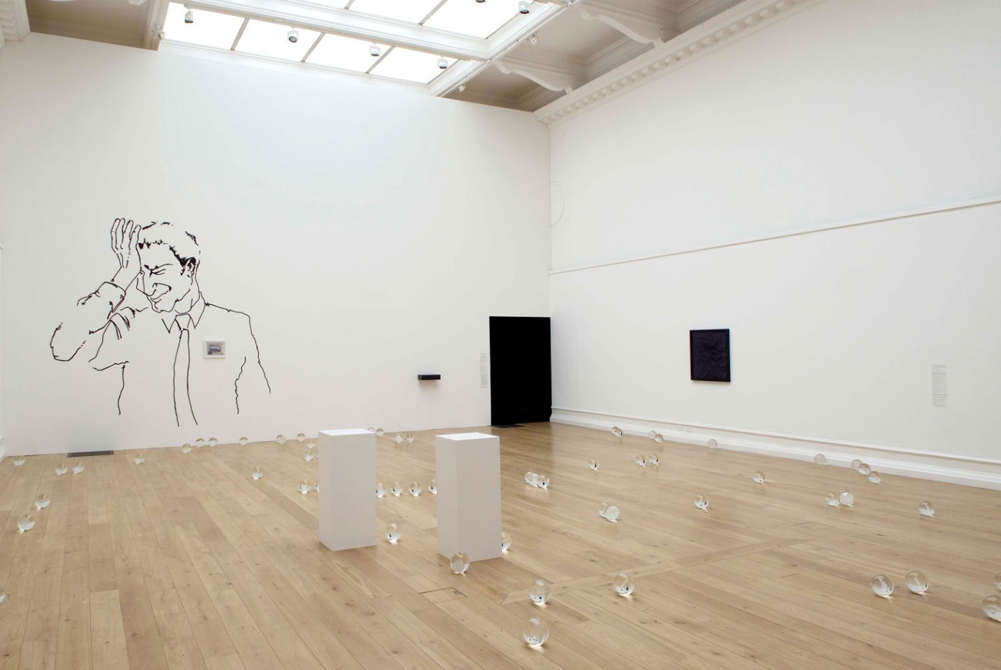 Installation view of Ryan Gander&#8217;s 2008 exhibition Heralded as the New Black. Photo: Andy Keate
