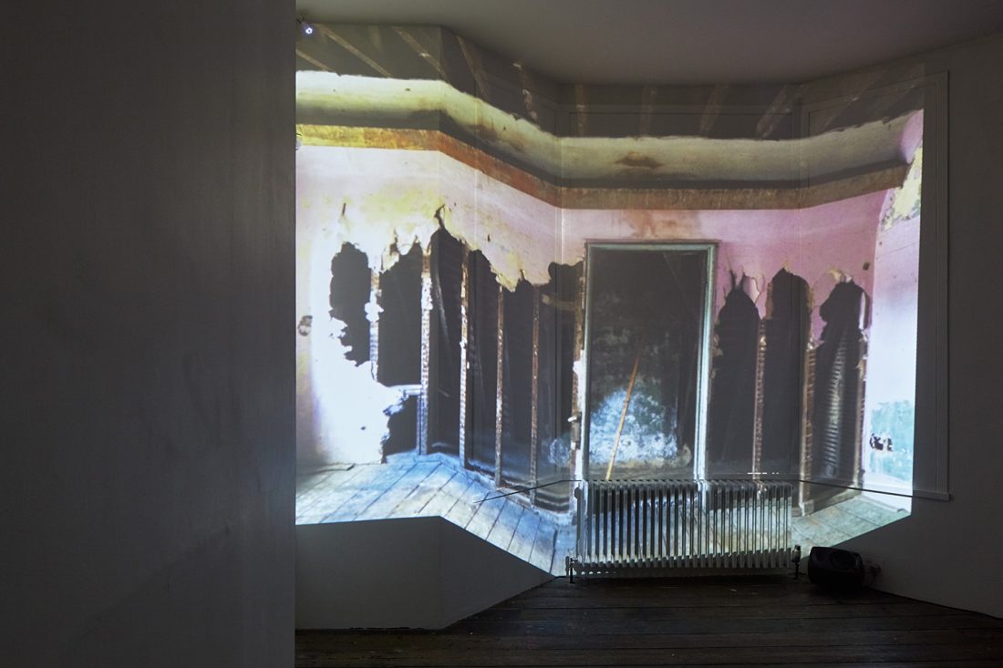 <p>Installation view of Sally Golding’s exhibition Your Double My Double Our Ghost in the First Floor Galleries, 2016. Photo: Andy Stagg</p>