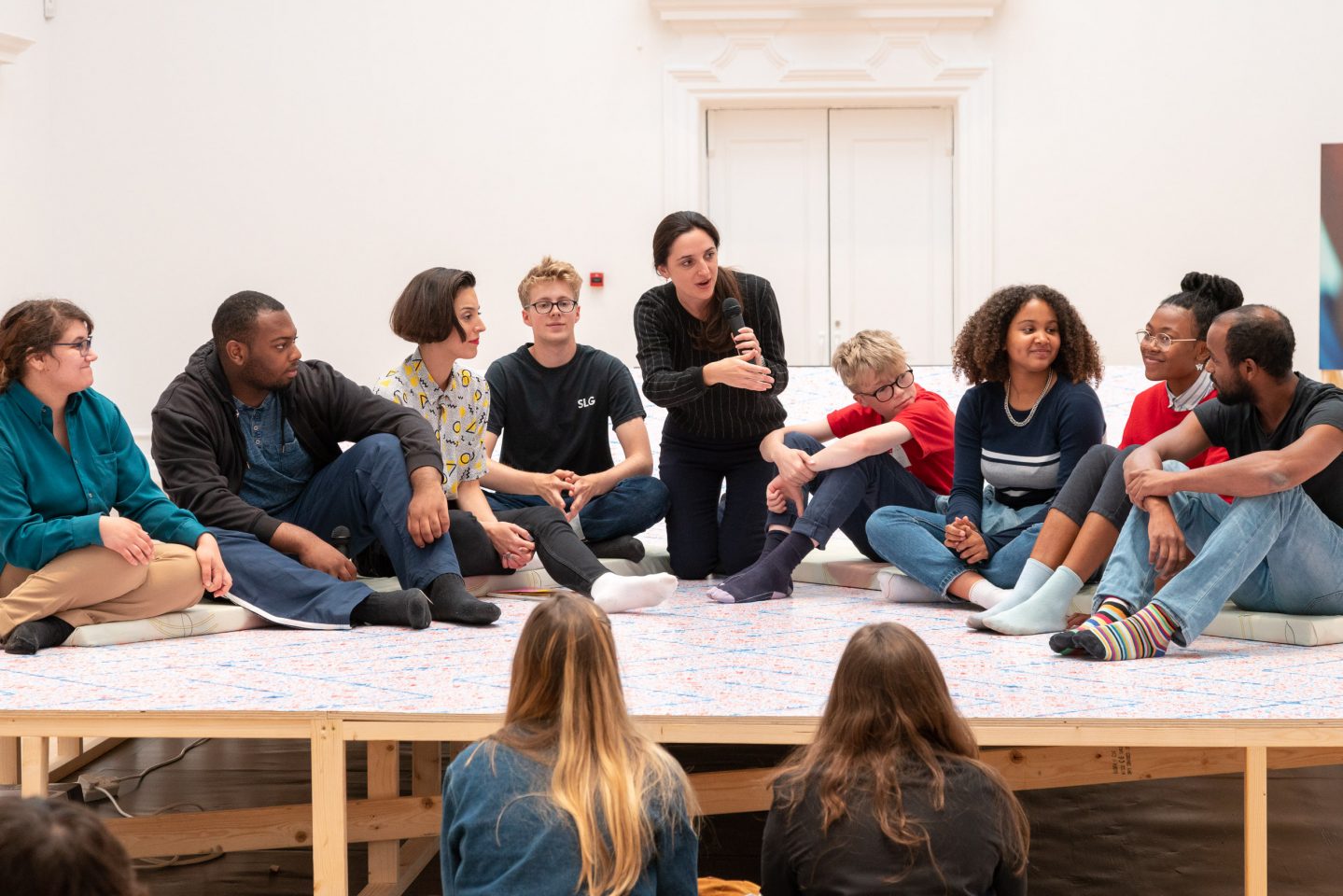 The Art Assassins with historian-in-residence Giulia Smith and artists Ilona Sagar and Ali Eisa in their exhibition 'For Some Future Time'.