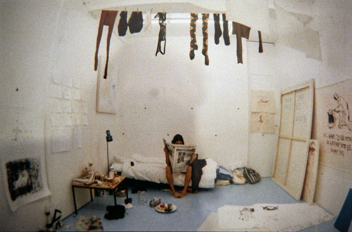 Installation view of Tracey Emin&#8217;s exhibition I Need Art Like I Need God at the South London Gallery, 1997
