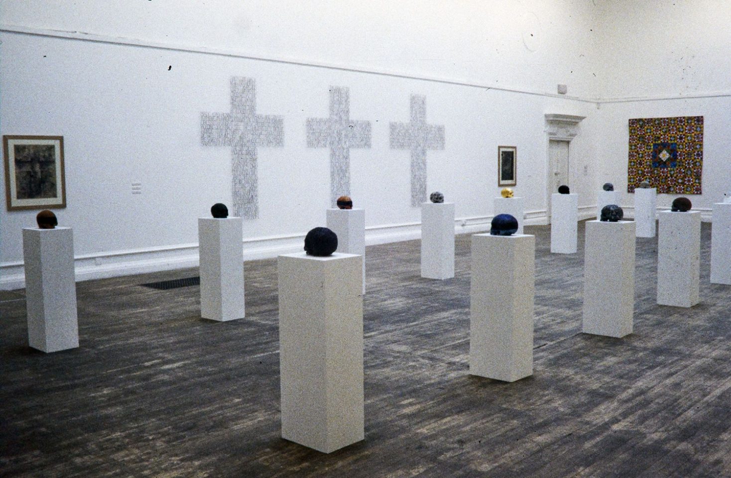 Installation view of Tom Phillips, Sacred and Profane, 1997.
