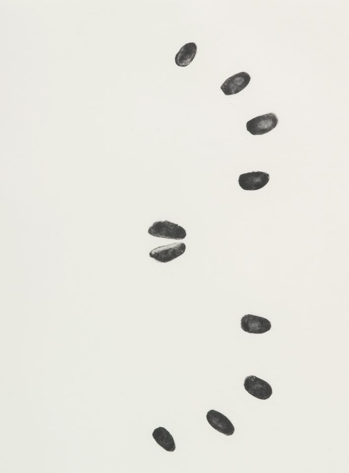 <p>Antony Gormley, <em>Body and Soul 6</em>, 1990, etchings on paper</p>
