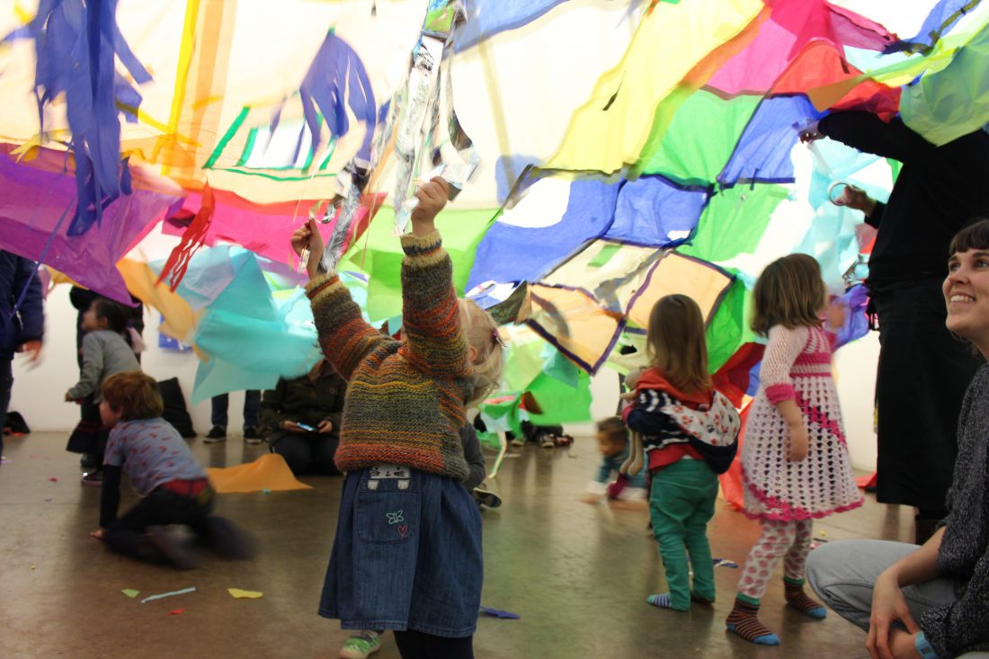 Children in a Sunday Spot workshop led by Monica Rivas Velasquez. Photo: Zoe Tynan-Campbell