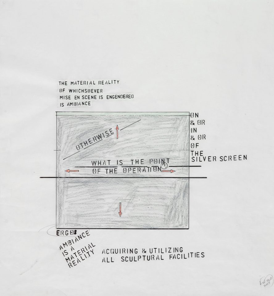 <p>Lawrence Weiner, <em>untitled</em>, 2003, mixed media on paper</p>
