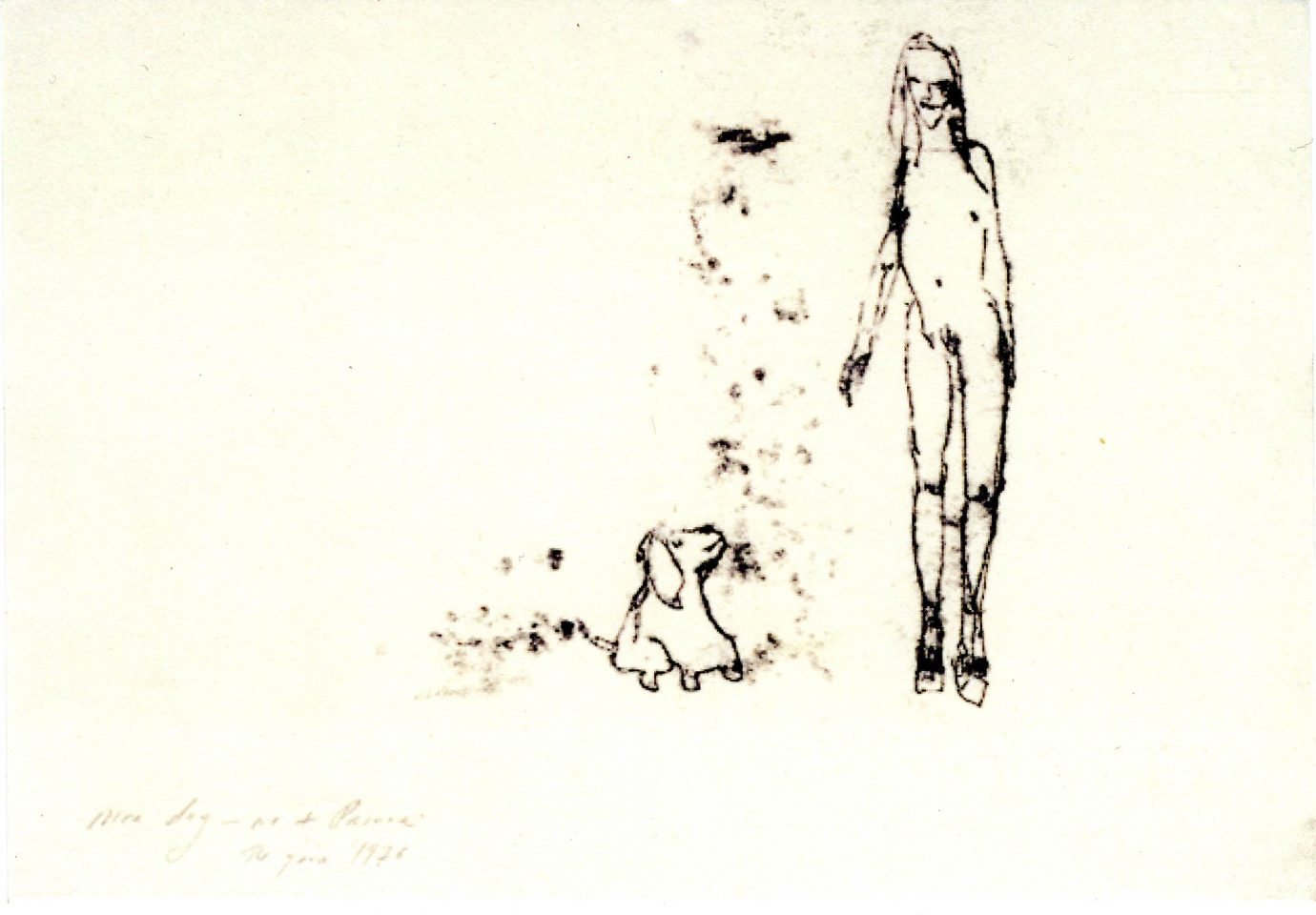 Tracey Emin, Nice Dog - Me and Prince, 1976 (1994), Monoprint