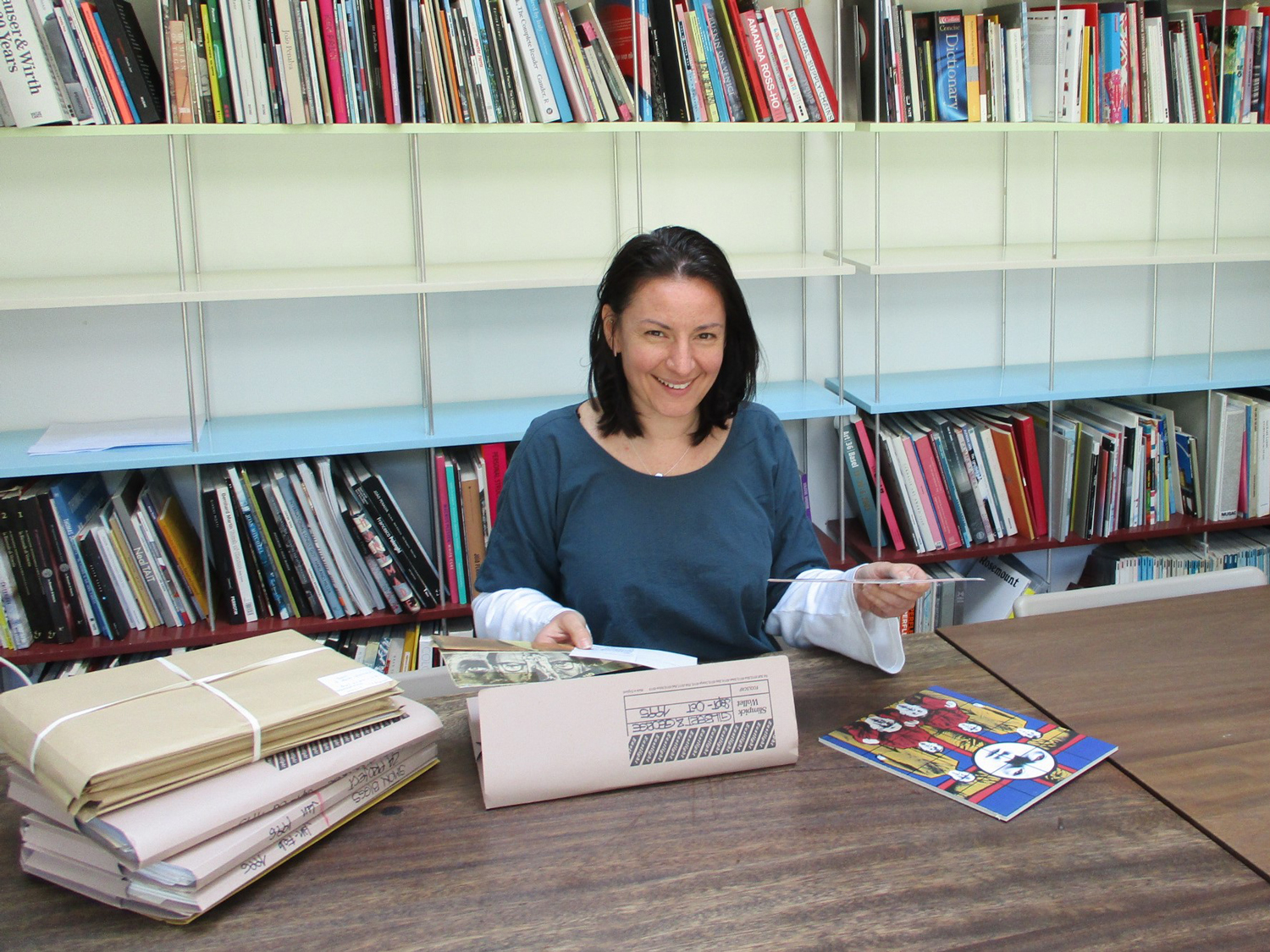 Sandra with the archive files