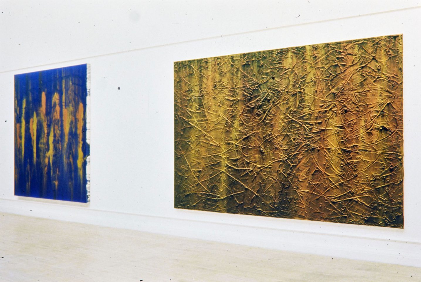 Installation view from Nicholas May&#8217;s 1994 exhibition of Recent Paintings.
