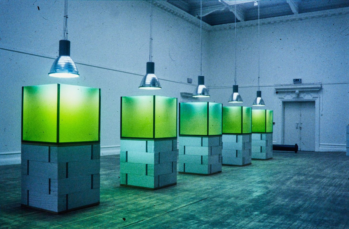 Installation view from Twin Gabriel&#8217;s 1997 exhibition Floating – Floccinaucinihilipilification.
