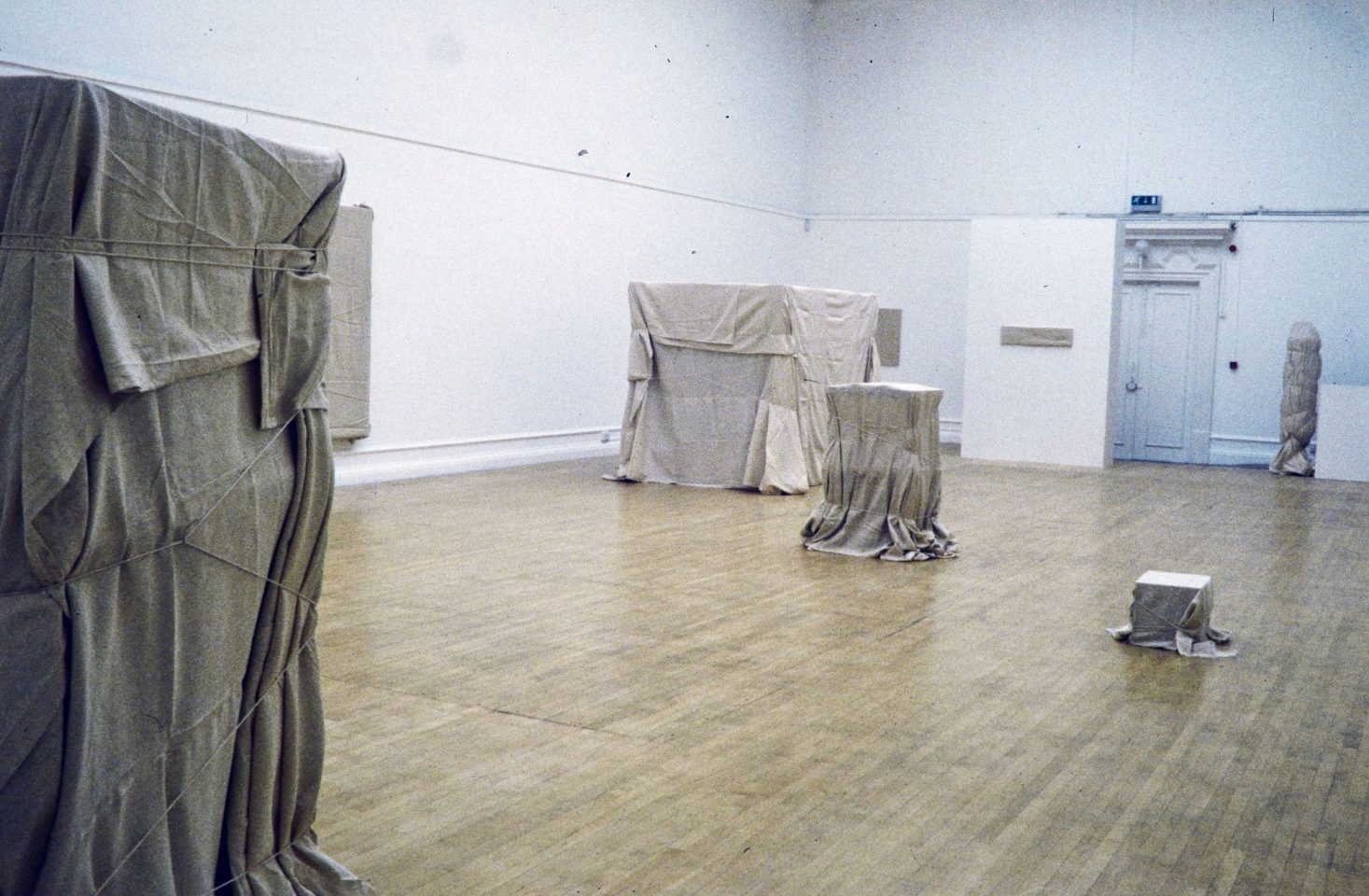 Installtion view from Gavin Turk&#8217;s 1998 exhibition The Stuff Show.
