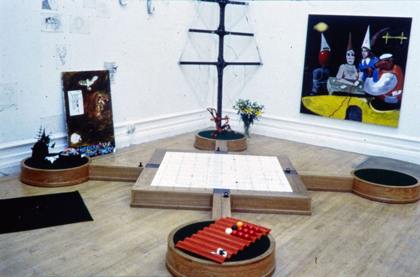 Installation view from Keith Tyson&#8217;s 2002 exhibition SuperCollider.
