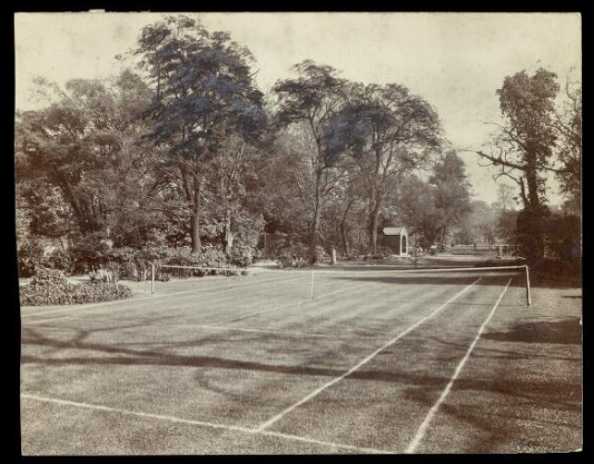 <p>Photograph of the tennis courts in the grounds of Camberwell House Asylum. Wellcome Library (ref: RCPSYCHX1/6)</p>
