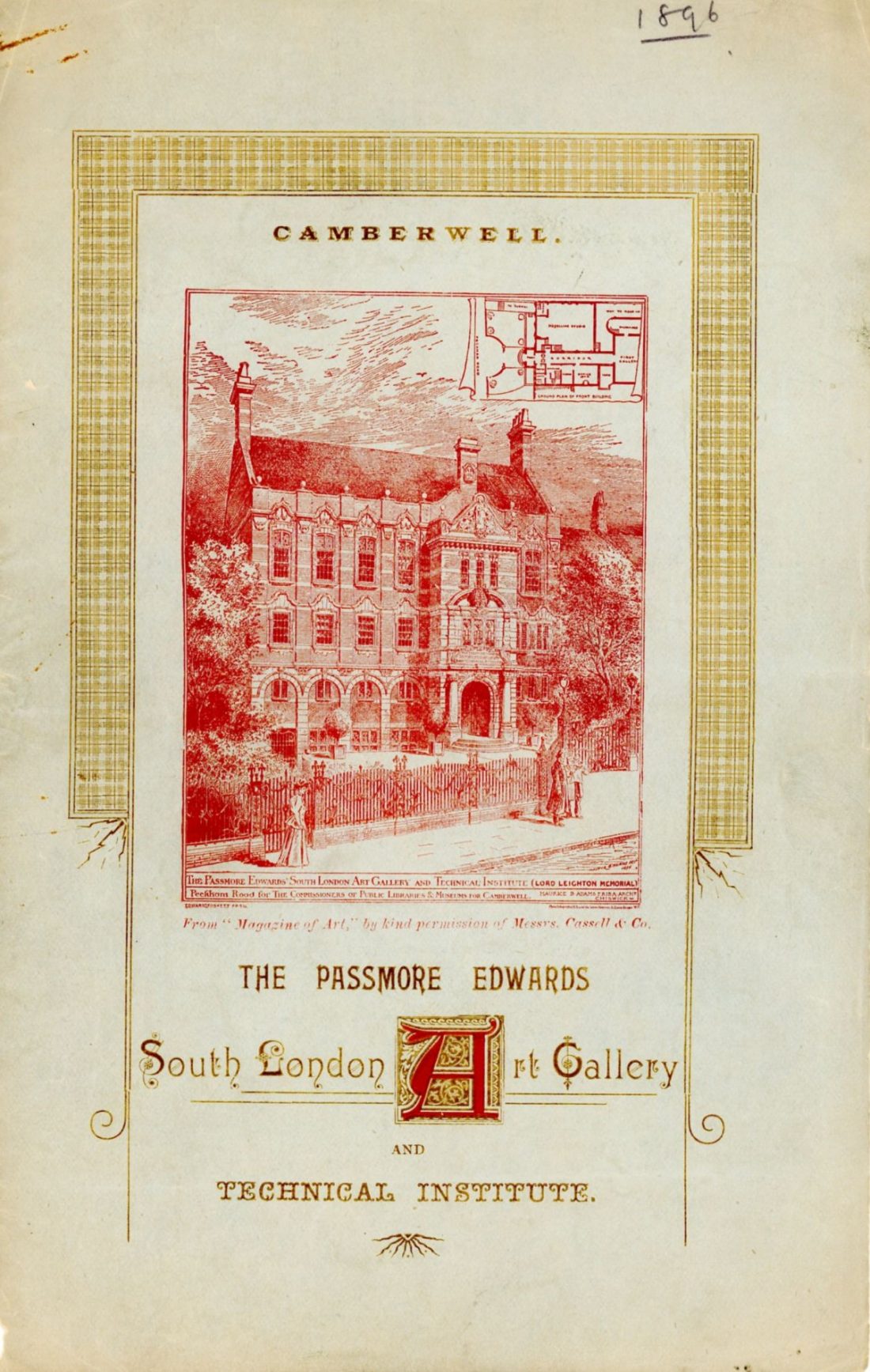 <p>Pamphlet to mark the laying of the foundation stone of the new art school, 1896. South London Gallery Archive</p>
