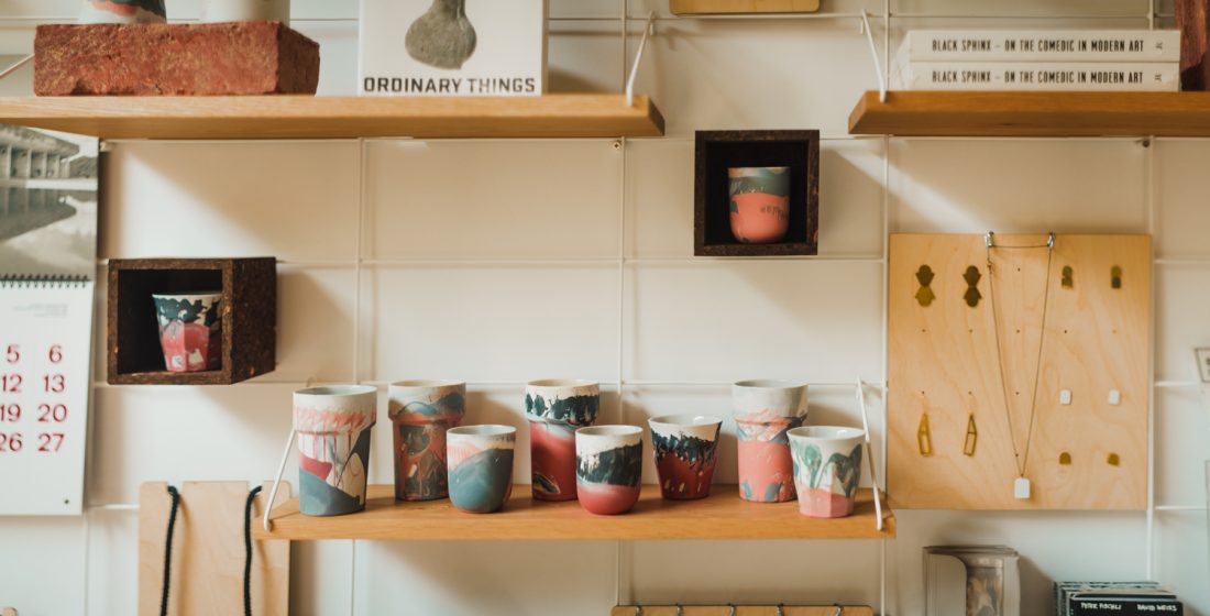 <p>JDP ceramics and Just Trade jewellery in the SLG shop at the Fire Station</p>
