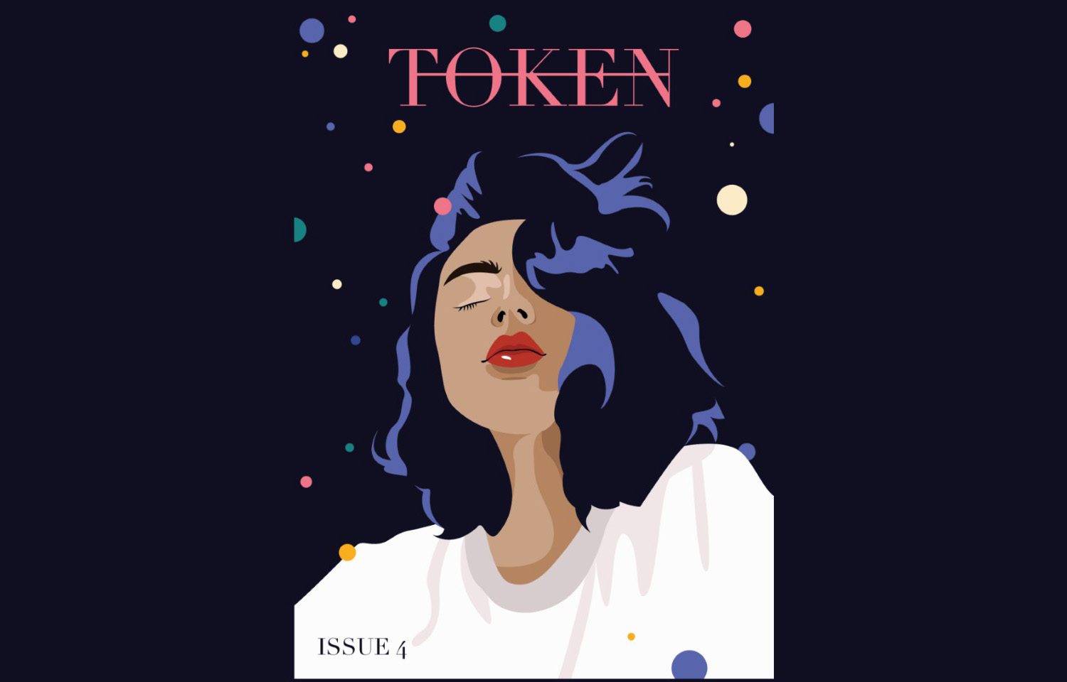 Token Magazine Issue 4 cover, with illustration of person with eyes closed