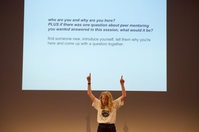 Peer mentoring with artist Chloe Cooper