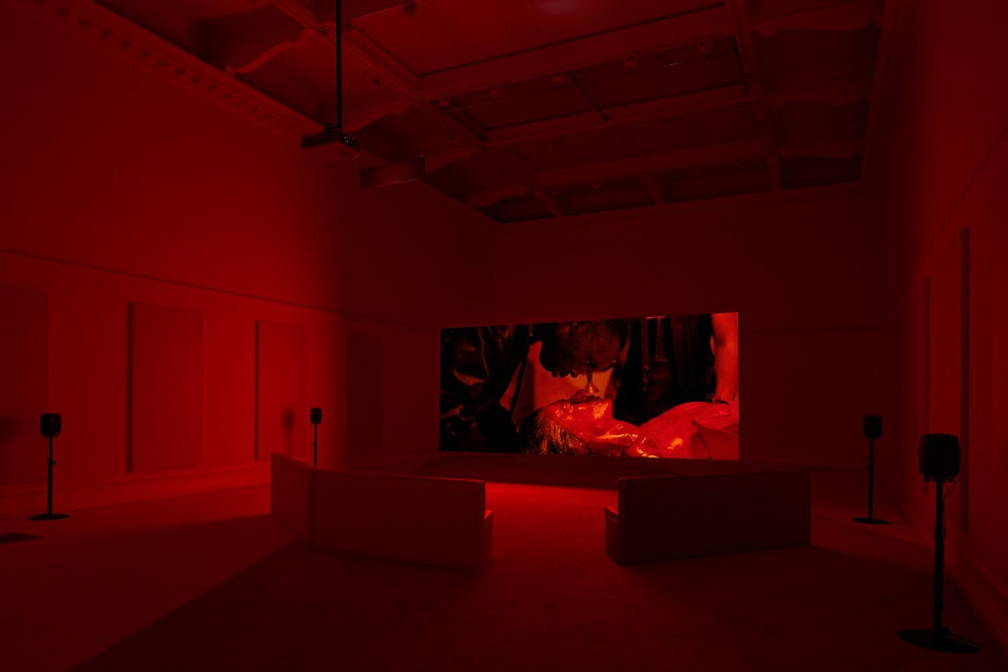 Sophie Cundale, The Near Room, 2020 (film still). Installation view at the South London Gallery. Photo: Andy Stagg. Courtesy the artist and FVU
