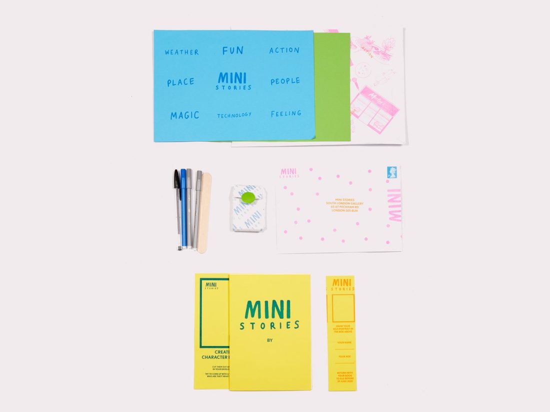 <p>Mini Stories packs, designed by illustrator Aleesha Nandhra with Jahzel Marshall, SLG Residents’ Programme Assistant, were distributed locally during lockdown, inviting children to write and draw their own stories using illustrated cards for inspiration.</p>
