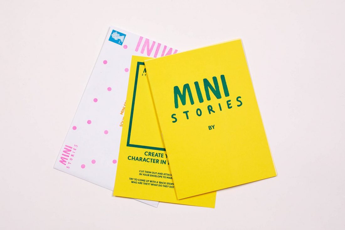 <p>Mini Stories pack, designed by illustrator Aleesha Nandhra with Jahzel Newell-Marshall, SLG Residents’ Programme Assistant. Photo: Andy Stagg</p>
