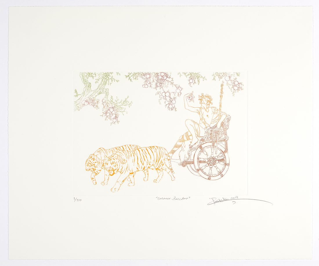 Raqib Shaw – Carracci Bacchus, 2019