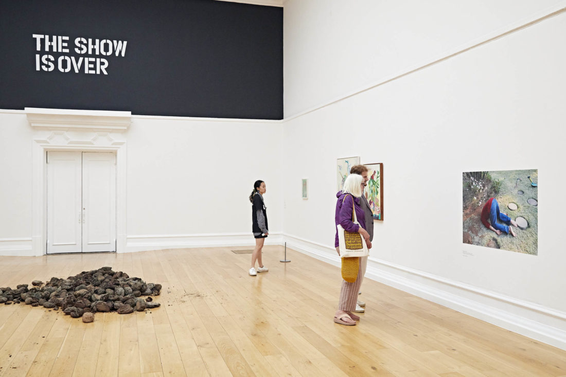 <p><em>The Show Is Over</em>, Curated by Gabi Ngcobo in dialogue with Oscar Murillo, South London Gallery, June 2022, Installation view, Andy Stagg.</p>
