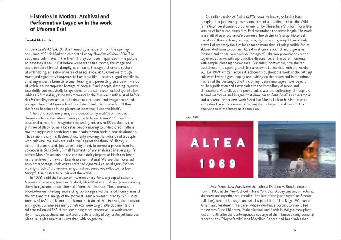 Image showing inner pages of Ufuoma Essi's book From Where We Land..