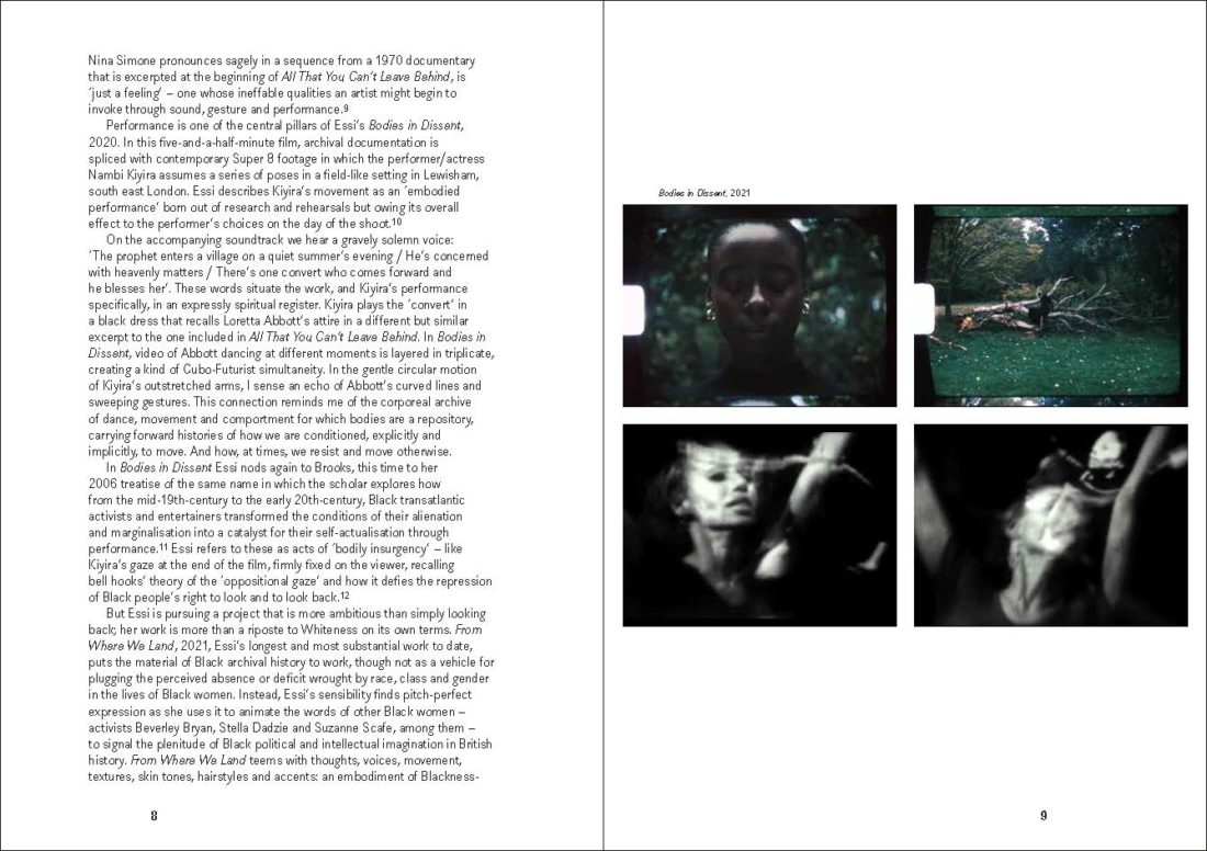 Image showing inner pages of Ufuoma Essi's book From Where We Land..