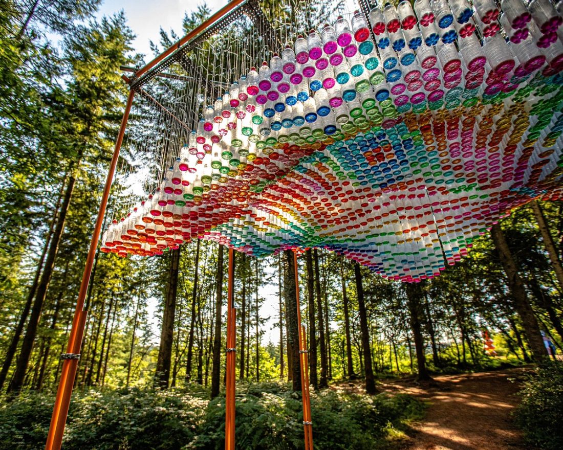 <p><em>Plastic Pavilion</em> (2021) at Forest of Dean Sculptur Trail © Julian Reece</p>