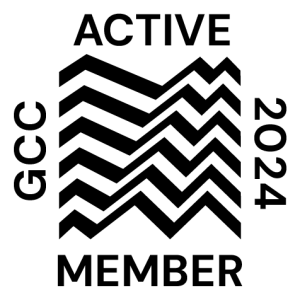 The Gallery Climate Coalition Active Member logo for 2024