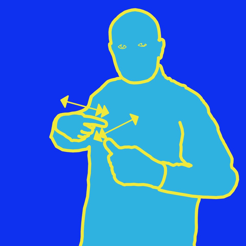 <p>‘Martin’ in BSL.</p>
